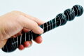 Skleněné dildo 3 Balls Long Black