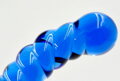 Skleněné dildo Blue Spiral