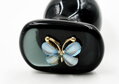 Skleněné dildo Butterfly Crystal black
