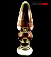 Skleněné dildo Dual Ball