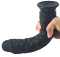 Silikonové dildo real huge black 