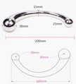 Nerezové dildo zahnuté XL 20 cm