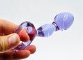 Skleněné dildo Purple Ring