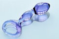 Skleněné dildo Purple Ring