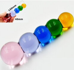 Skleněné dildo 5 Color Ball