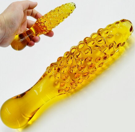 Skleněné dildo Yellow Corn