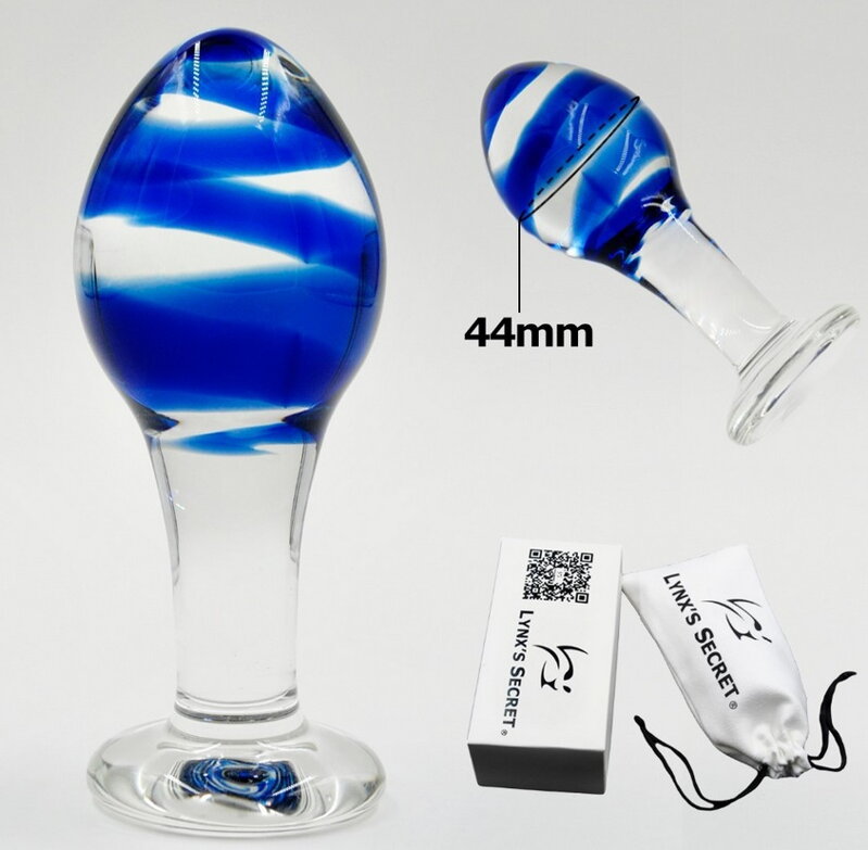 Skleněné dildo Big Ball Blue Skleněné dildo Big Ball Blue