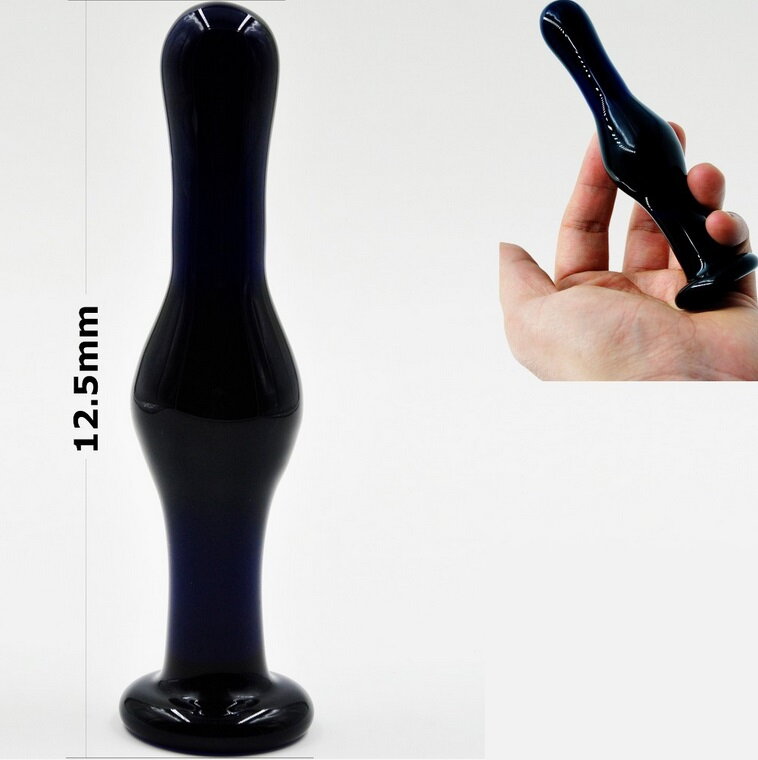 Skleněné dildo Dark blue Anal